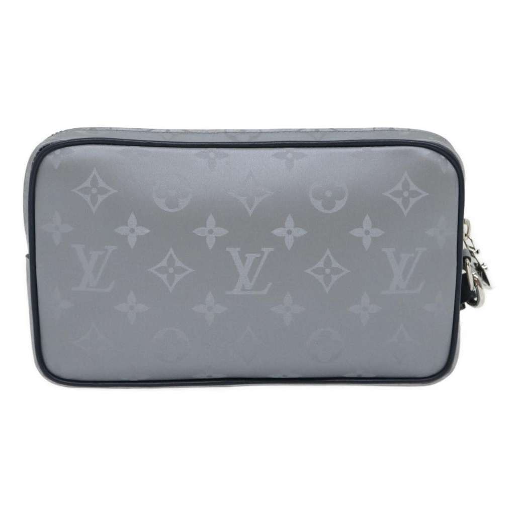 Louis Vuitton Alpha Clutch Silver Good condition - Back View