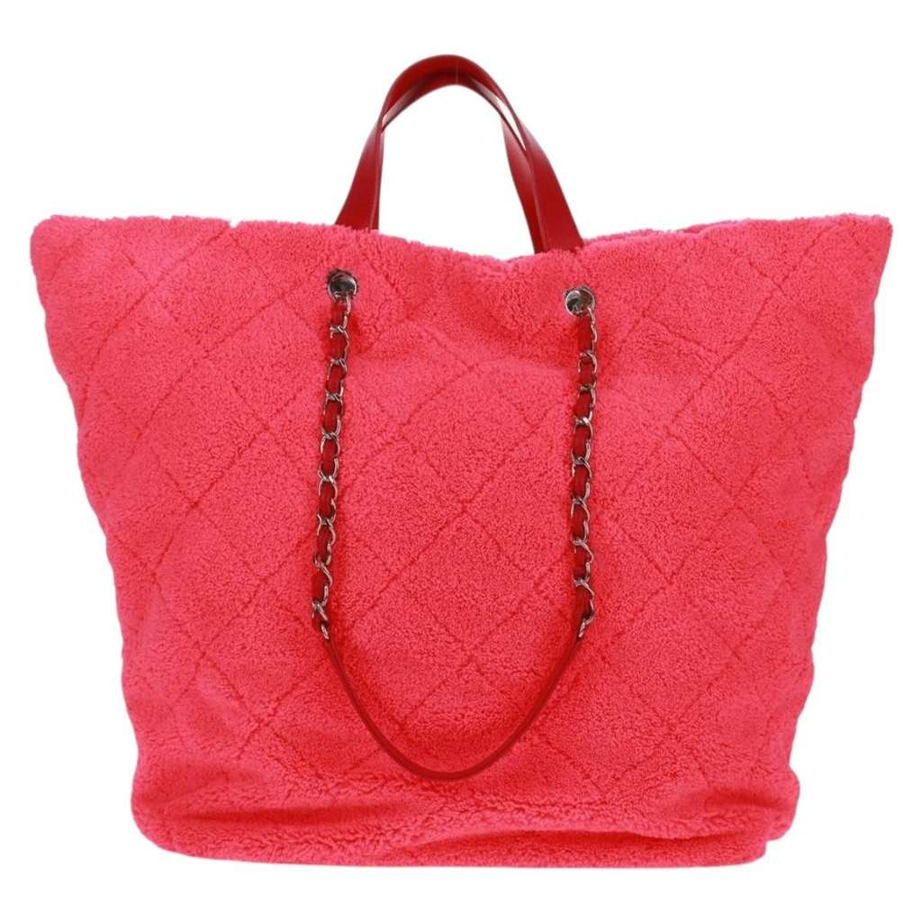 Chanel CC Charm Shopping Tote Pink Good condition - Back View