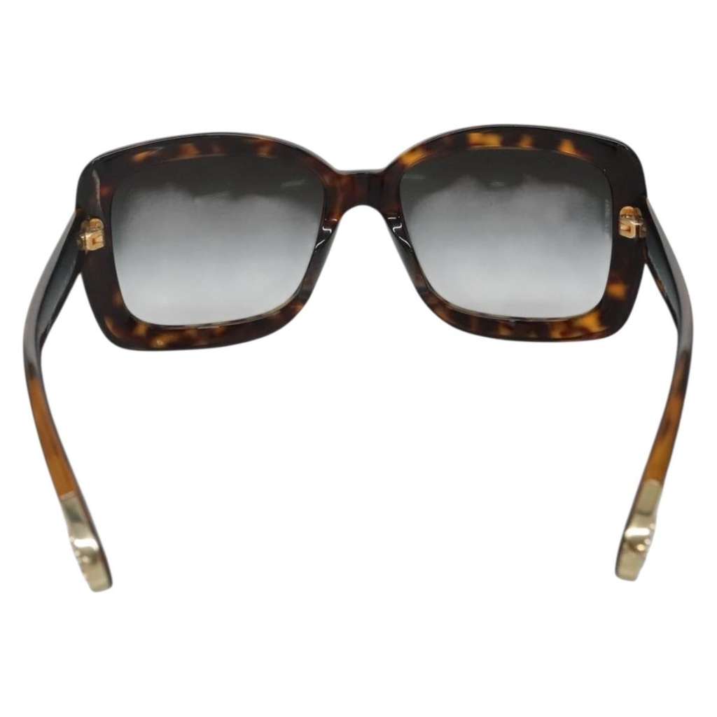 Chanel CHANEL Logo Sunglasses Eye Wear Brown Plastic Good condition - Back View