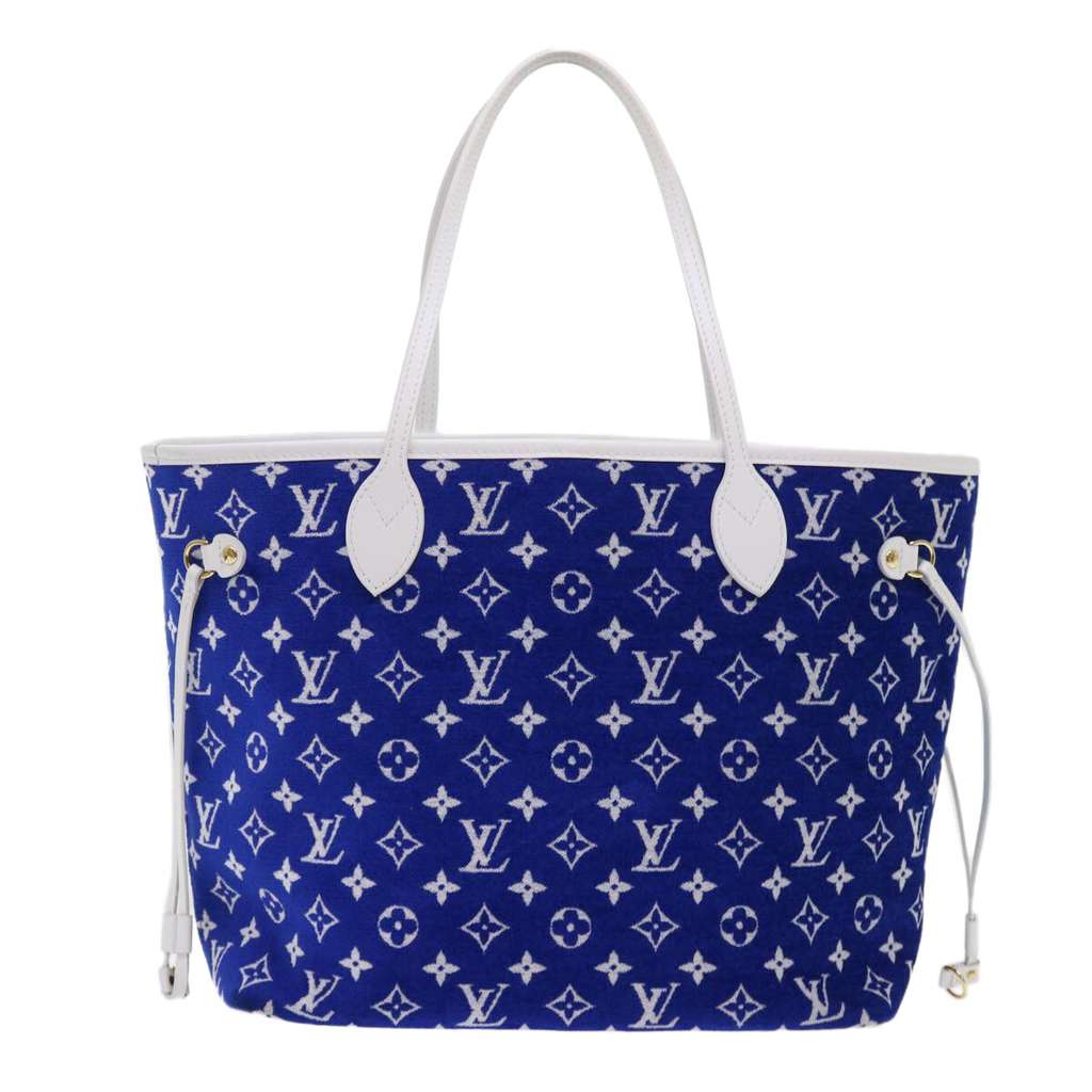 Louis Vuitton Neverfull NM Tote Blue Velvet Good condition - Back View