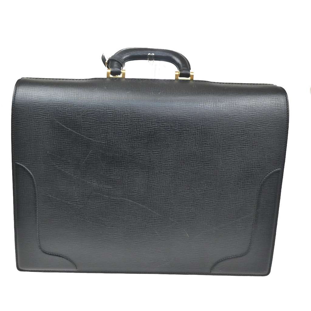 Burberry DK88 Doctor Bag Black Leather Good condition - Back View