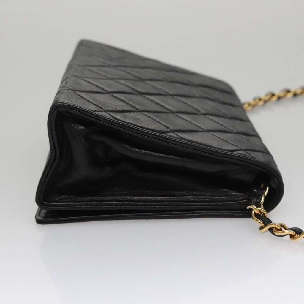 Chanel Vintage Full Flap Shoulder Bag Black Leather Good condition - Inside View