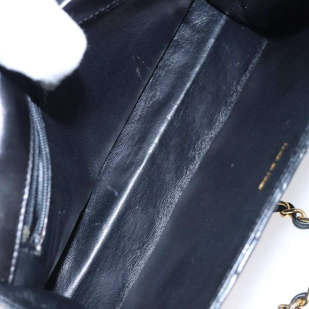 Chanel Vintage Full Flap Shoulder Bag Black Leather Good condition - Box View