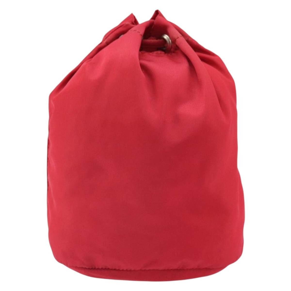 Prada Drawstring Wristlet Bucket Bag Red Fair condition - Back View