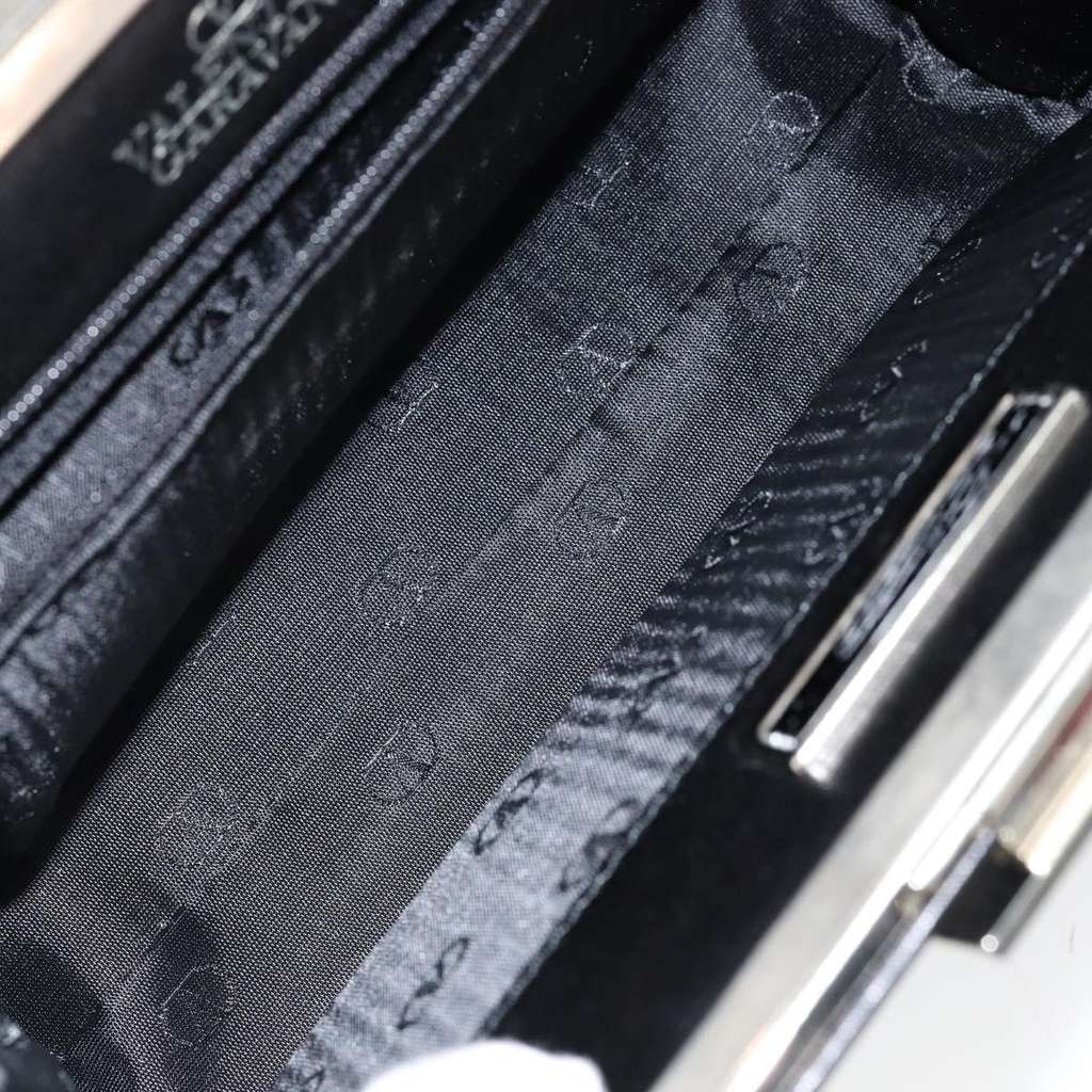 Valentino Garavani Vintage shoulder bag Black Leather Good condition - Box View