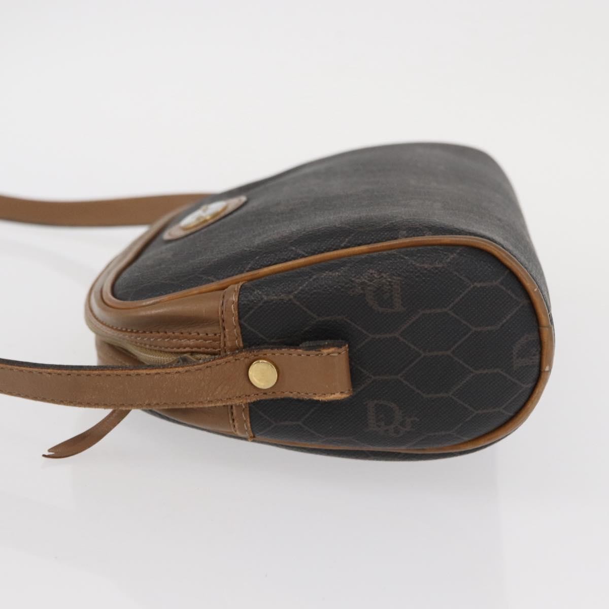 Christian Dior Vintage Honeycomb Shoulder Bag Black Canvas Good condition - Model View