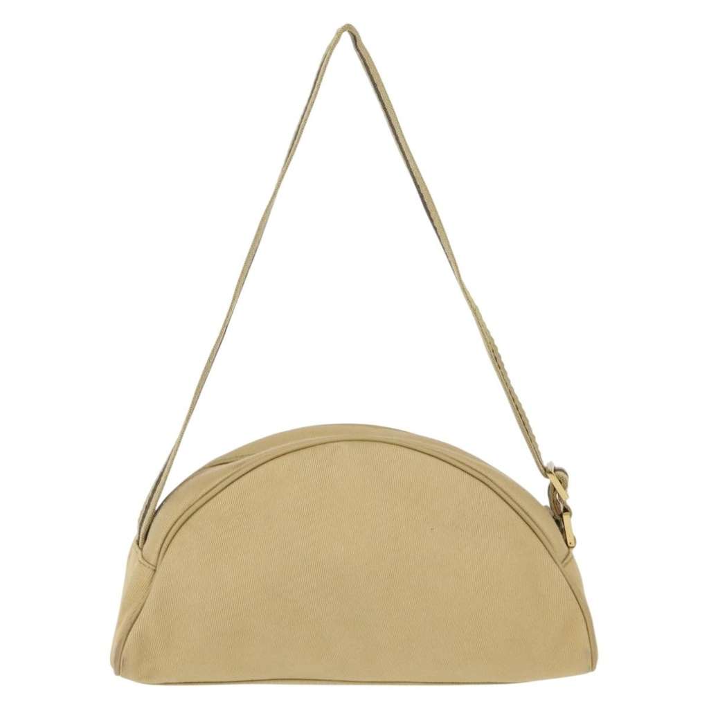 Gucci Vintage Shoulder Bag Beige Canvas Good condition - Back View