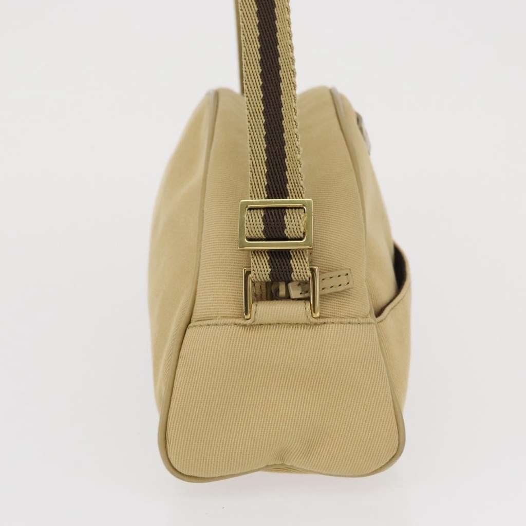 Gucci Vintage Shoulder Bag Beige Canvas Good condition - Model View