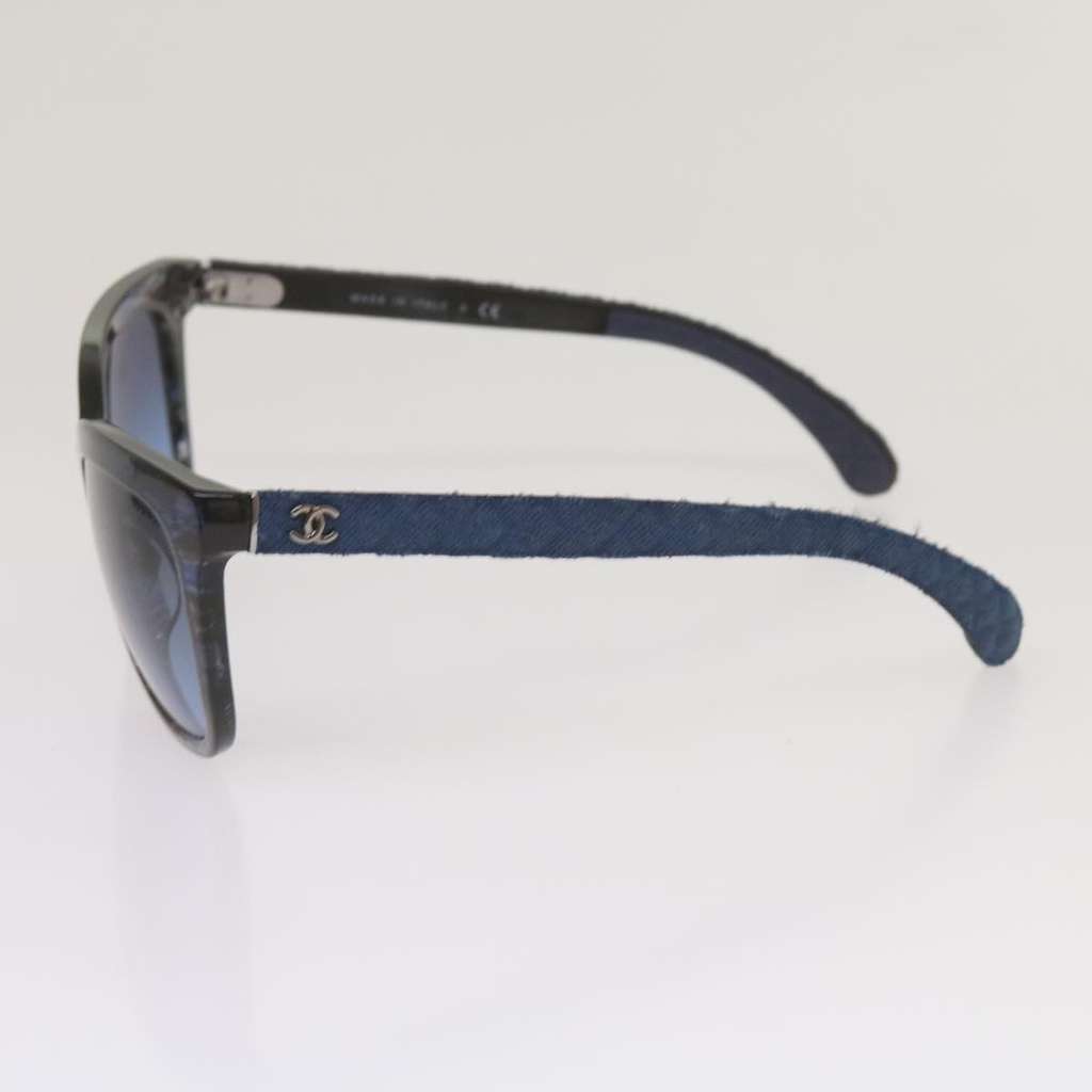 Chanel CHANEL Logo Sunglasses Eye Wear Blue Plastic Good condition - Inside View