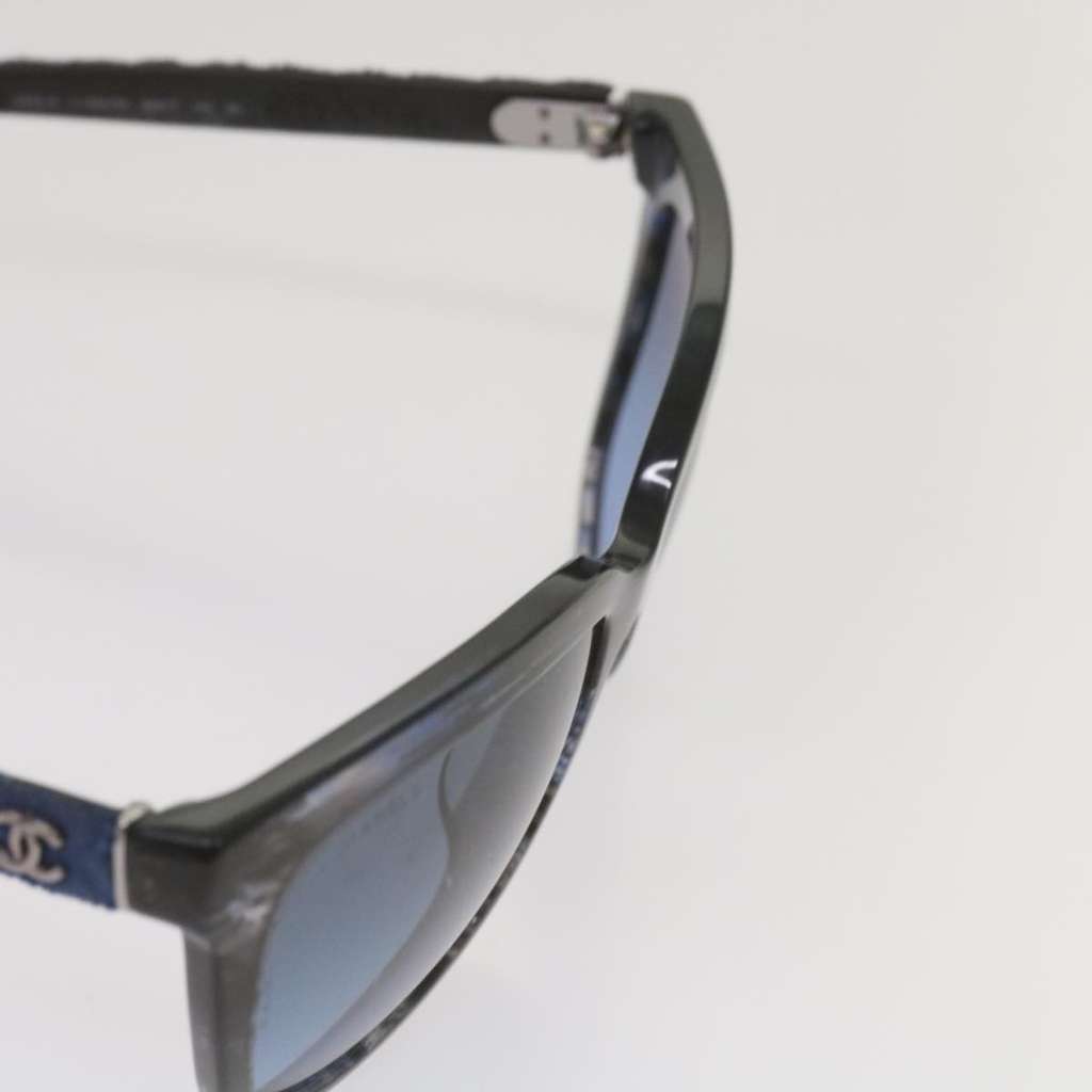 Chanel CHANEL Logo Sunglasses Eye Wear Blue Plastic Good condition - Box View