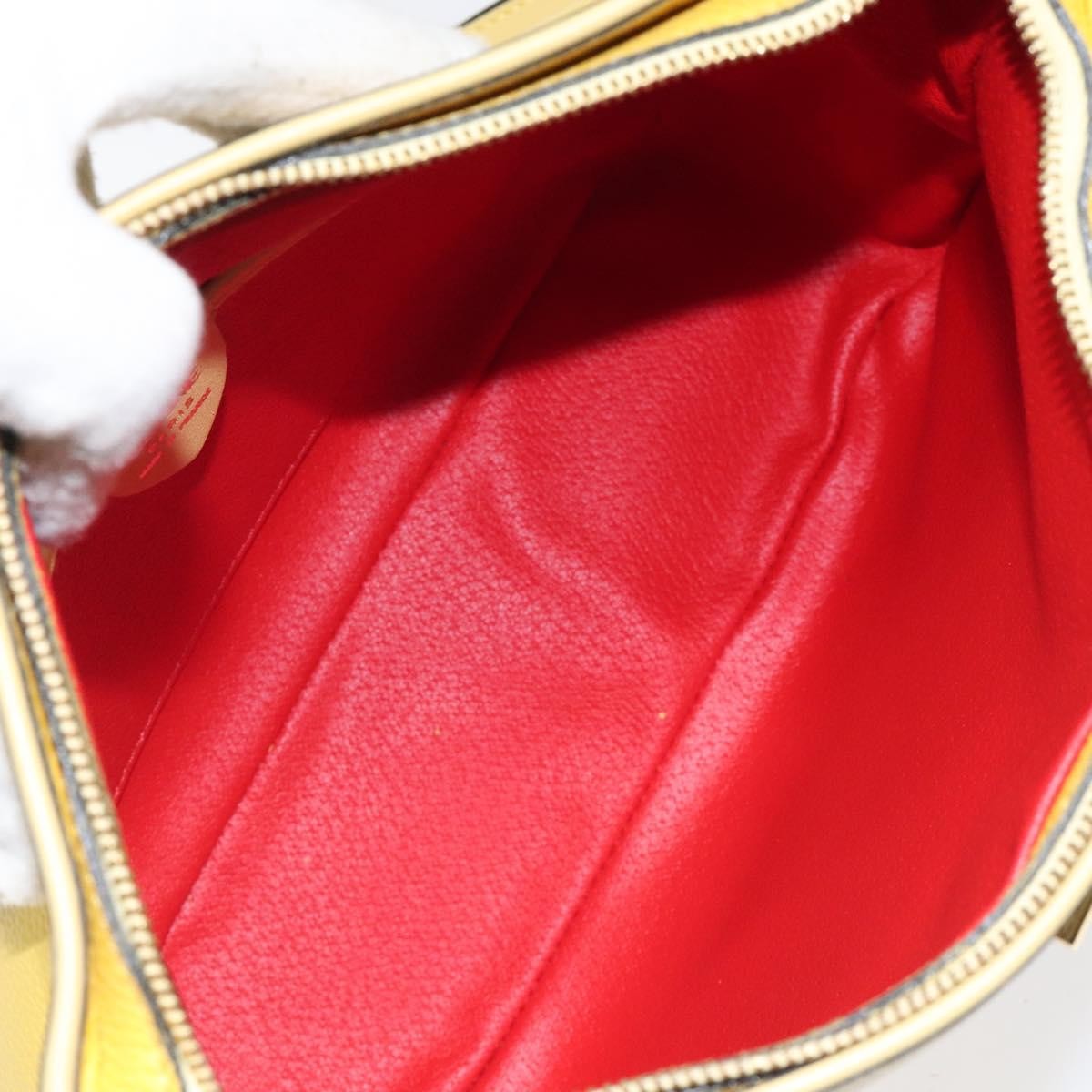 Celine Circle logo Gold Leather Good condition - Box View