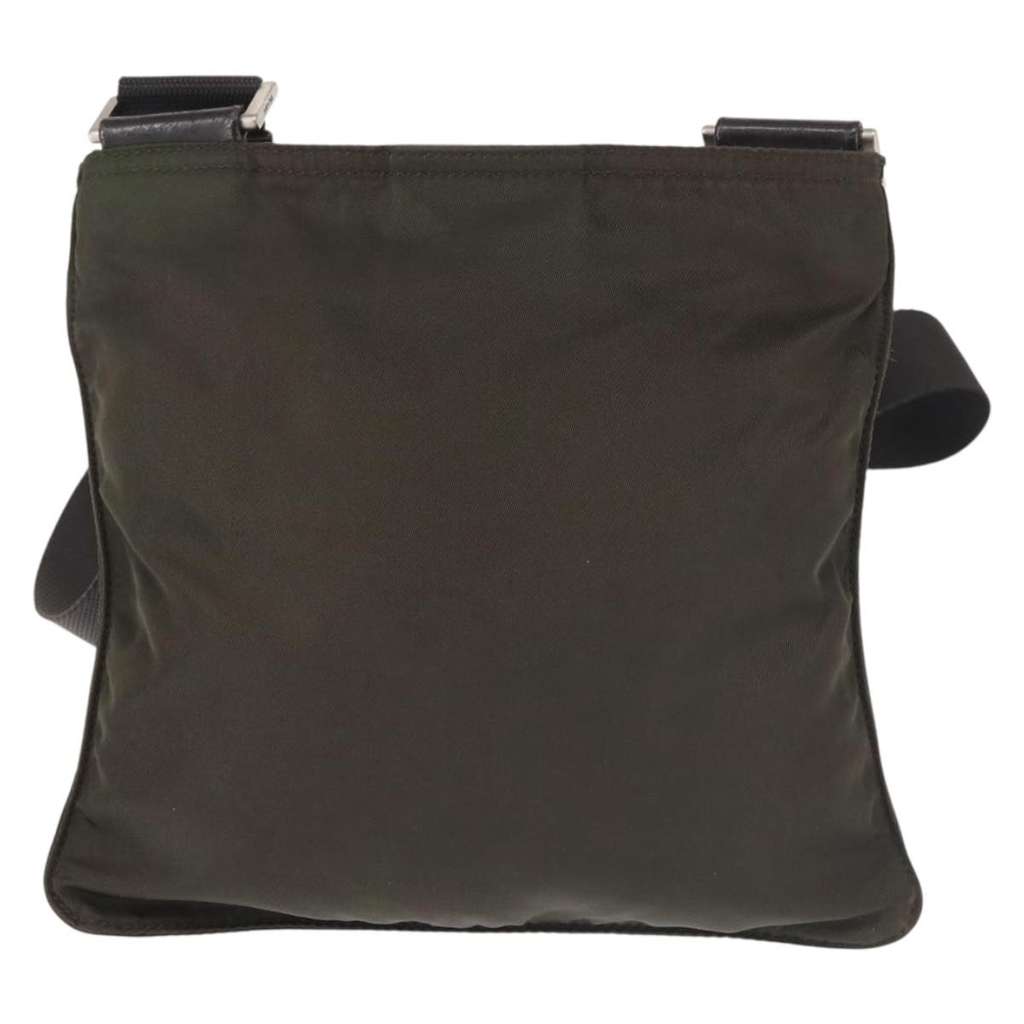 Prada Front Pocket Messenger Bag Khaki Good condition - Back View
