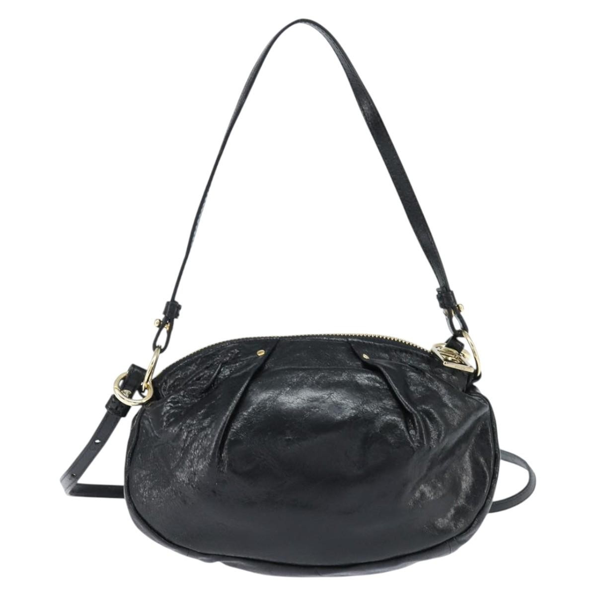 Chloe Vintage Shoulder Bag Black Leather Good condition - Back View