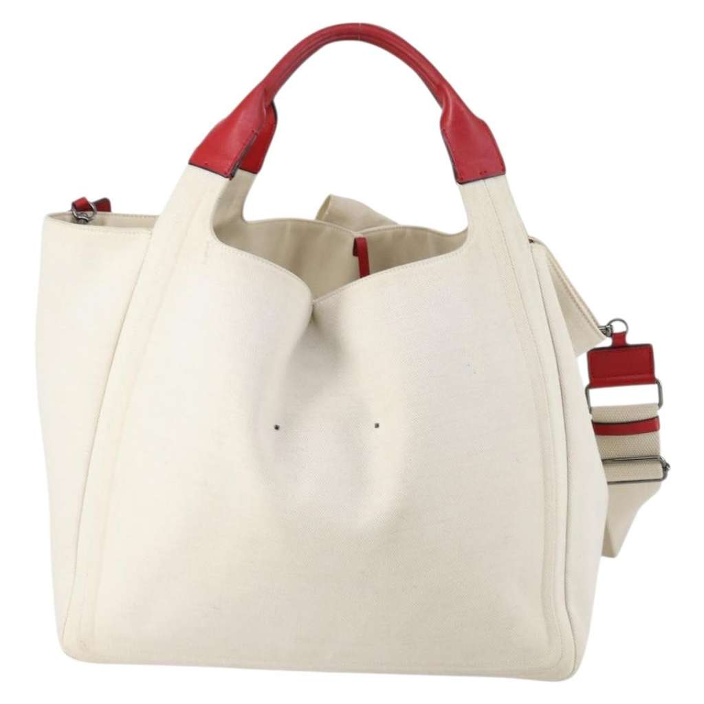 Valentino Garavani Atelier 02 Tote White Canvas Good condition - Back View