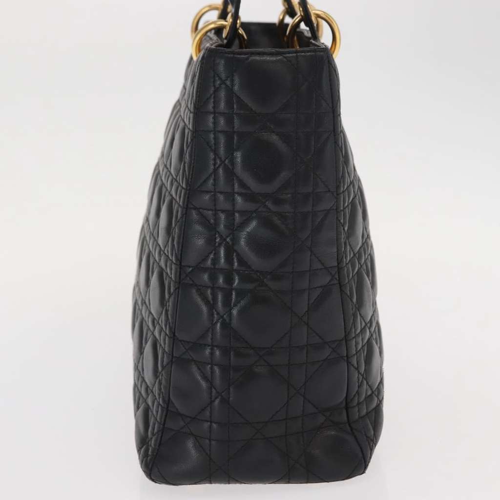 Christian Dior Lady Dior Bag Black Leather Good condition - Model View