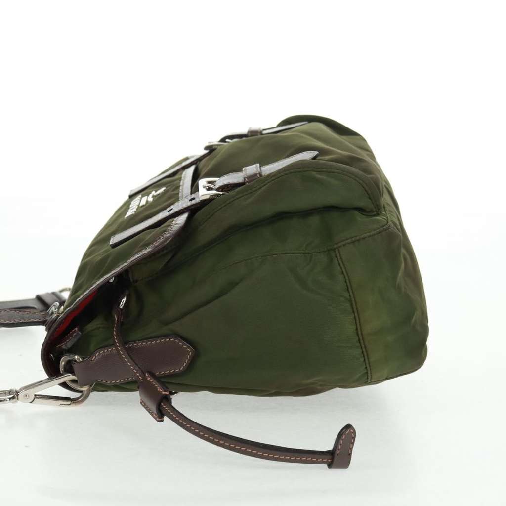 Prada Zip Buckle Messenger Bag Green Fair condition - Inside View