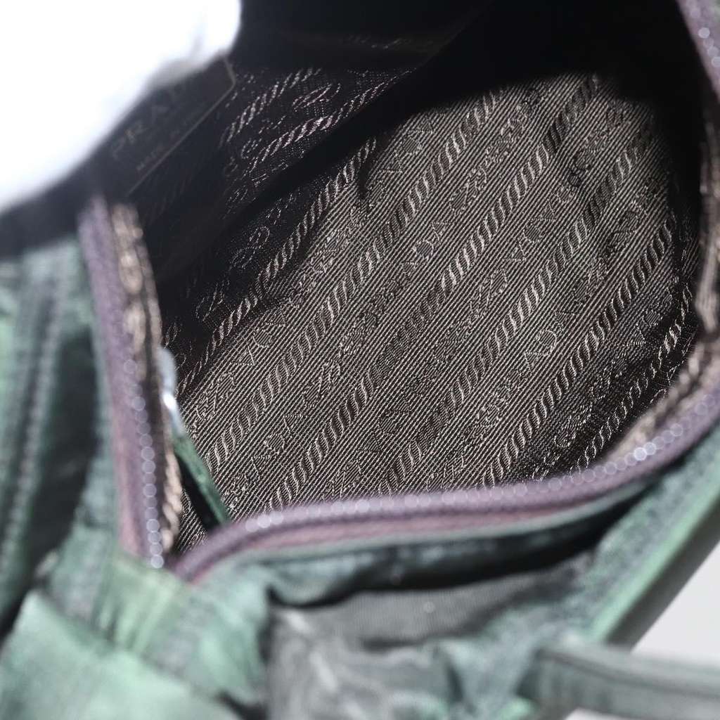 Prada Vintage Zip Handbag Khaki Fair condition - Box View