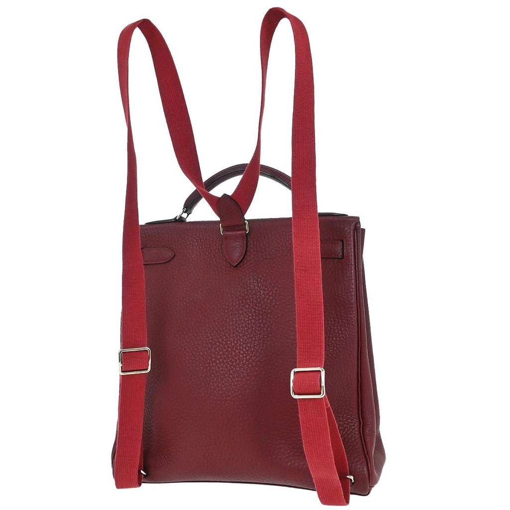 Hermès Kelly Ado Backpack Red Leather Good condition - Back View