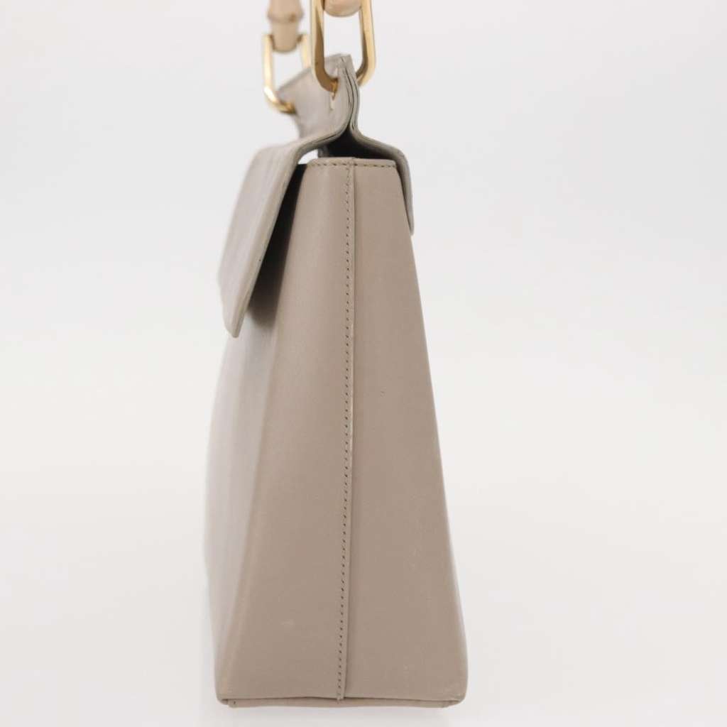 Gucci Vintage Bamboo Handle Bag Beige Leather Good condition - Inside View