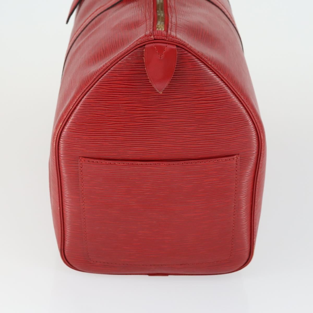 Louis Vuitton Keepall Bag Red Leather Fair condition - Inside View