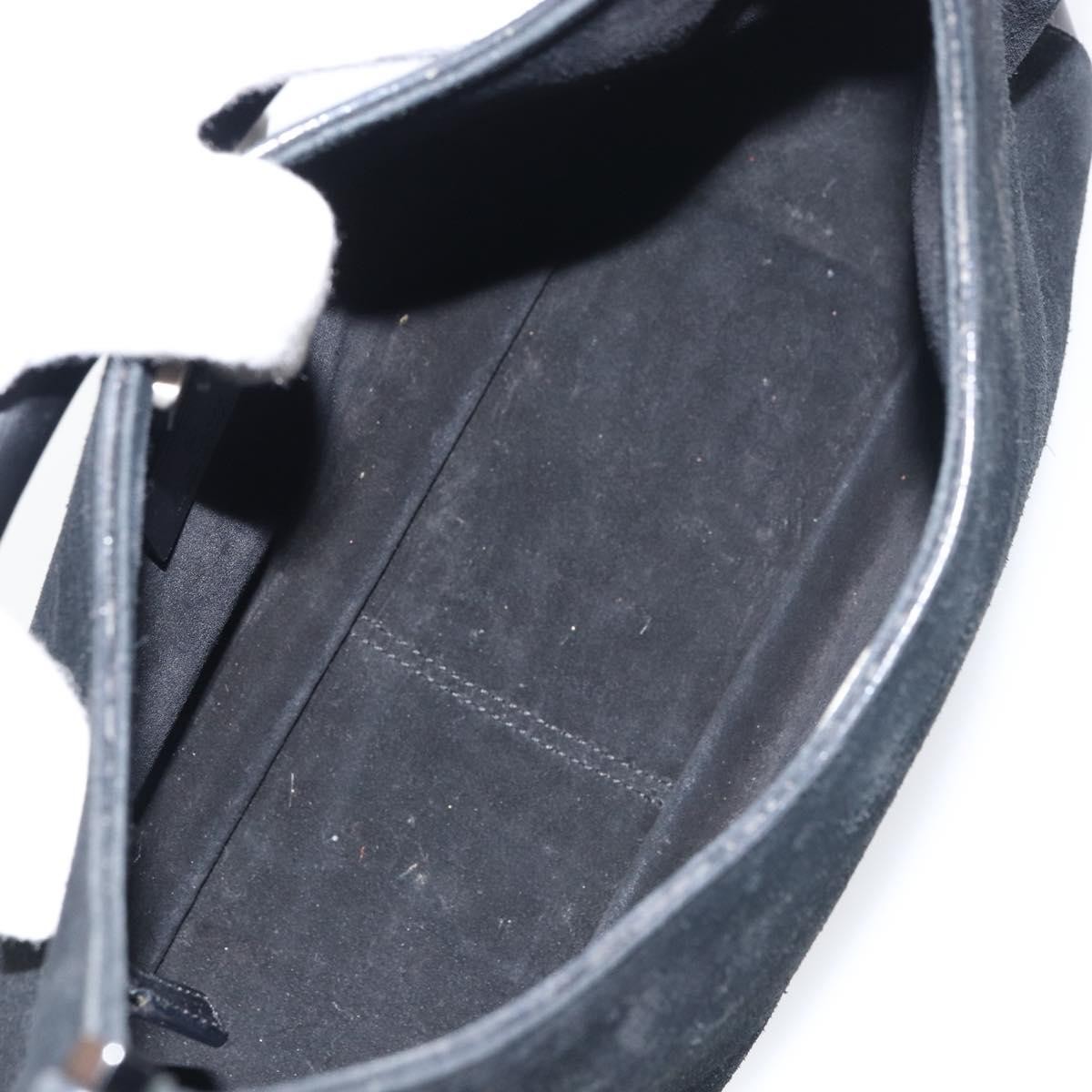 Gucci Vintage Bamboo Handle Bag Black Suede Good condition - Box View