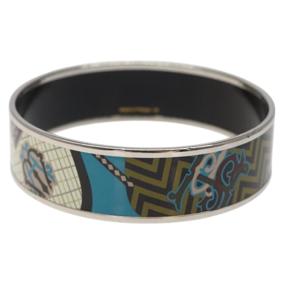Hermès Vintage Bangle Bracelet Blue Metal Good condition - Inside View