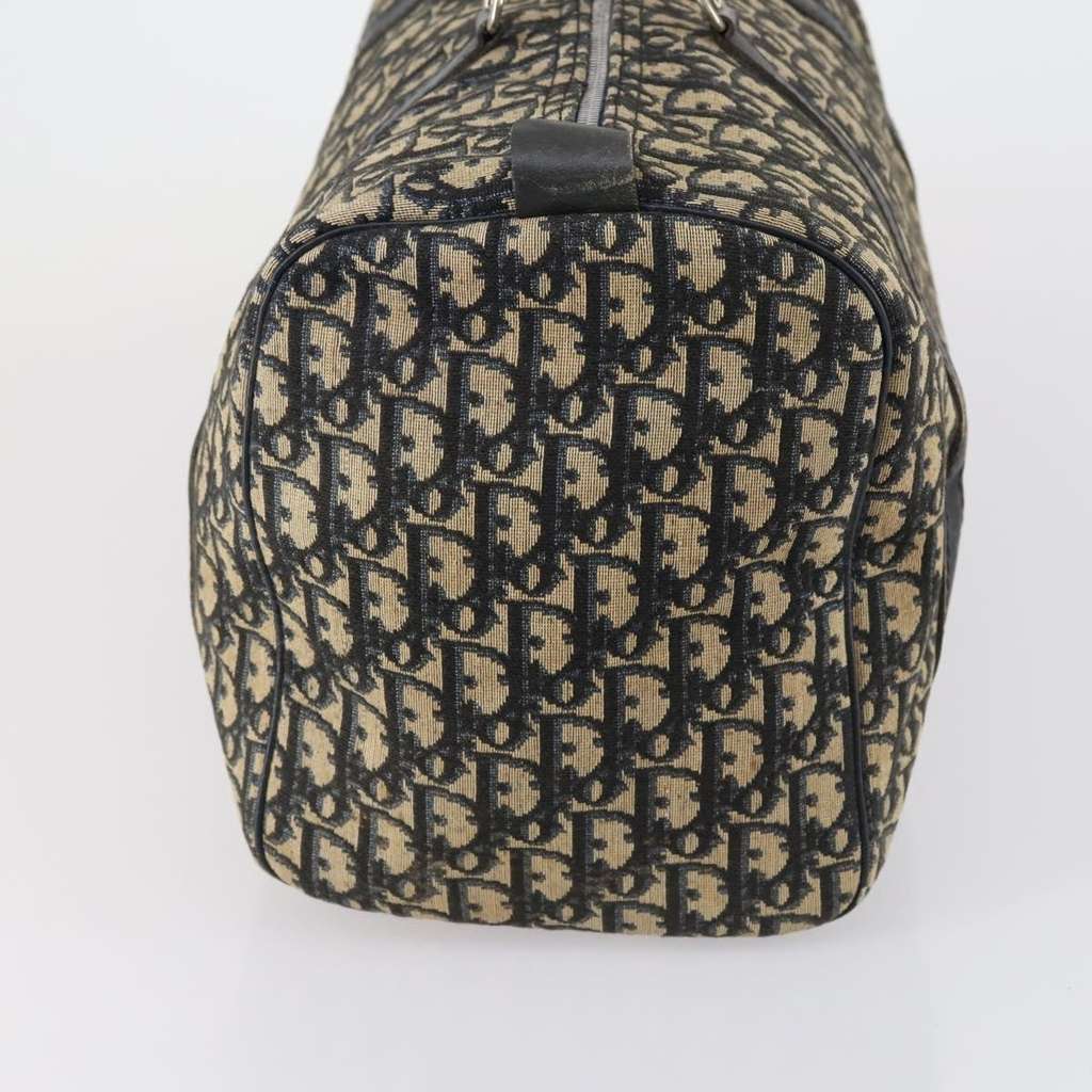 Christian Dior Vintage Trotter Boston Bag Navy Canvas Good condition - Inside View