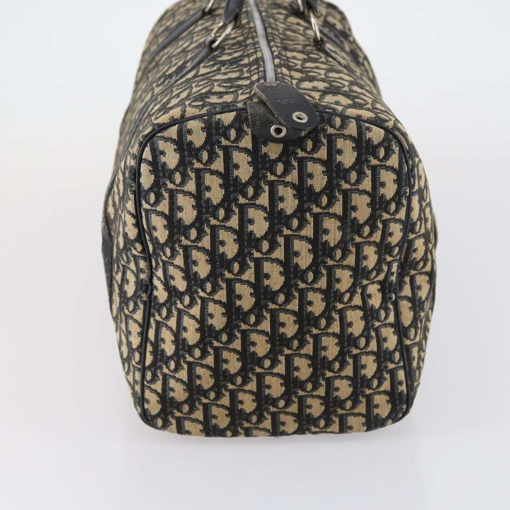 Christian Dior Vintage Trotter Boston Bag Navy Canvas Good condition - Model View