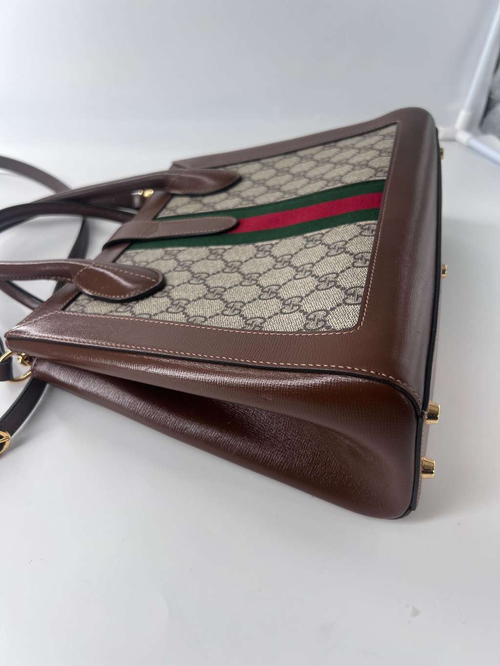 Gucci Ophidia Top Handle Tote Brown Canvas Good condition - Inside View