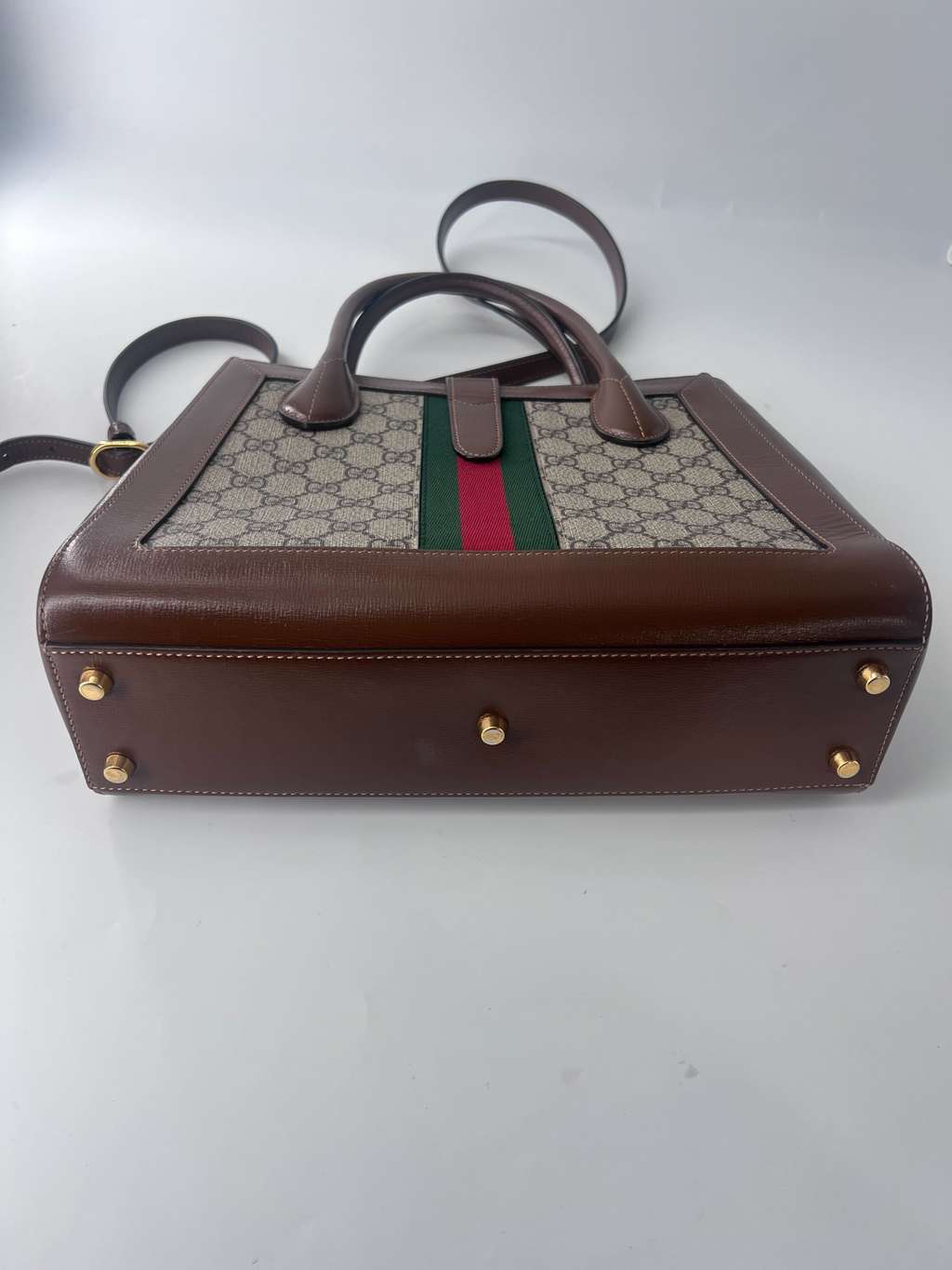 Gucci Ophidia Top Handle Tote Brown Canvas Good condition - Model View