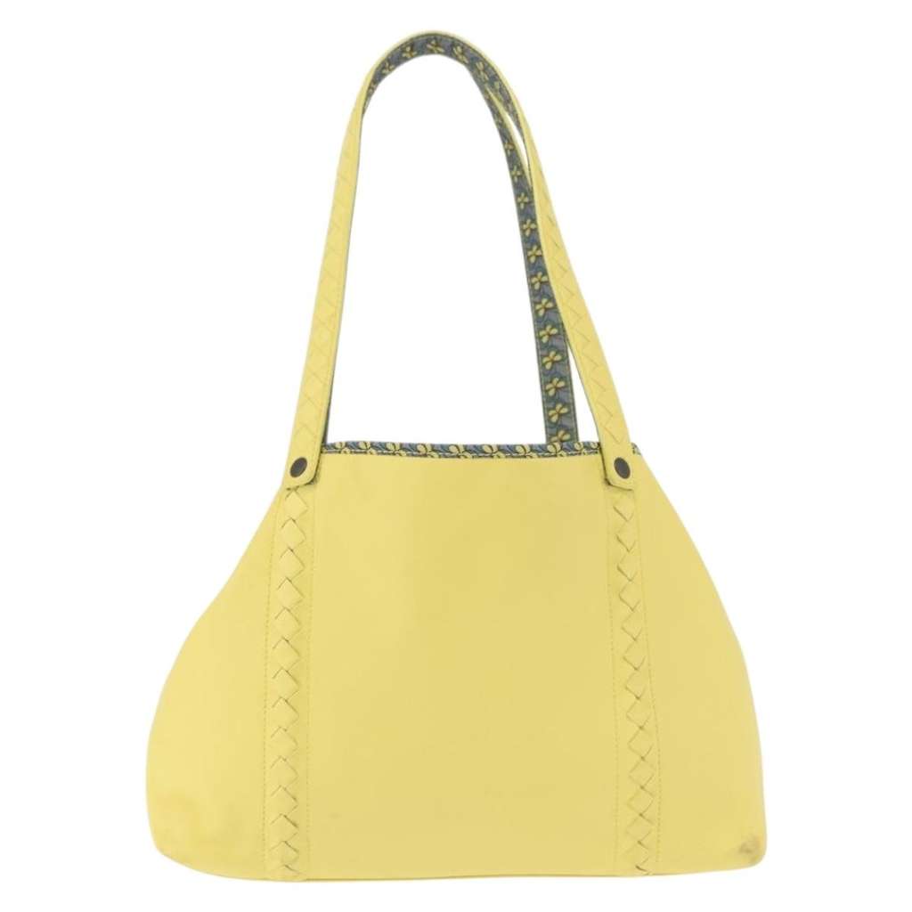 Bottega Veneta A-Shape Tote Yellow Leather Good condition - Back View