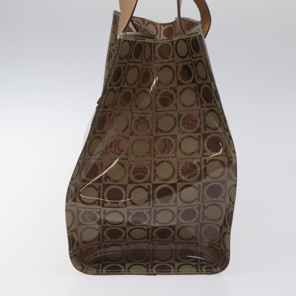 Salvatore Ferragamo Gancini Tote Brown Plastic Good condition - Model View