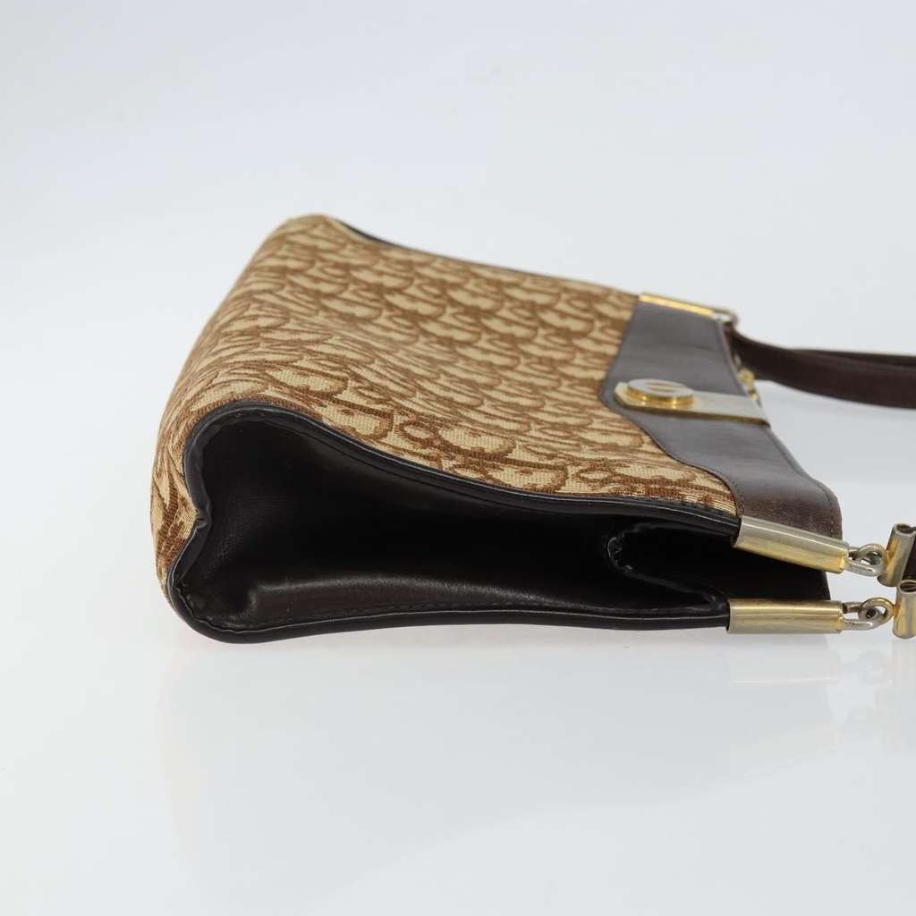 Christian Dior Vintage Trotter Shoulder Bag Brown Canvas Good condition - Inside View
