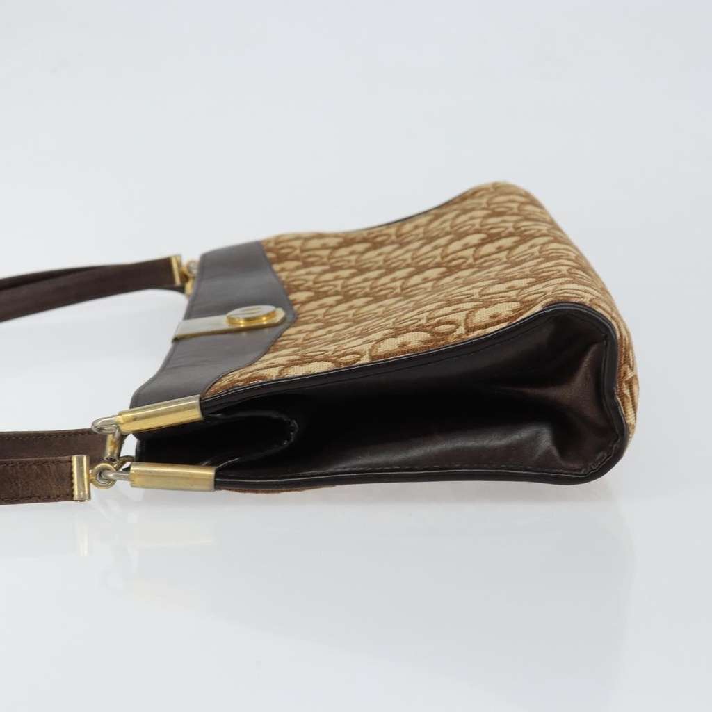 Christian Dior Vintage Trotter Shoulder Bag Brown Canvas Good condition - Model View