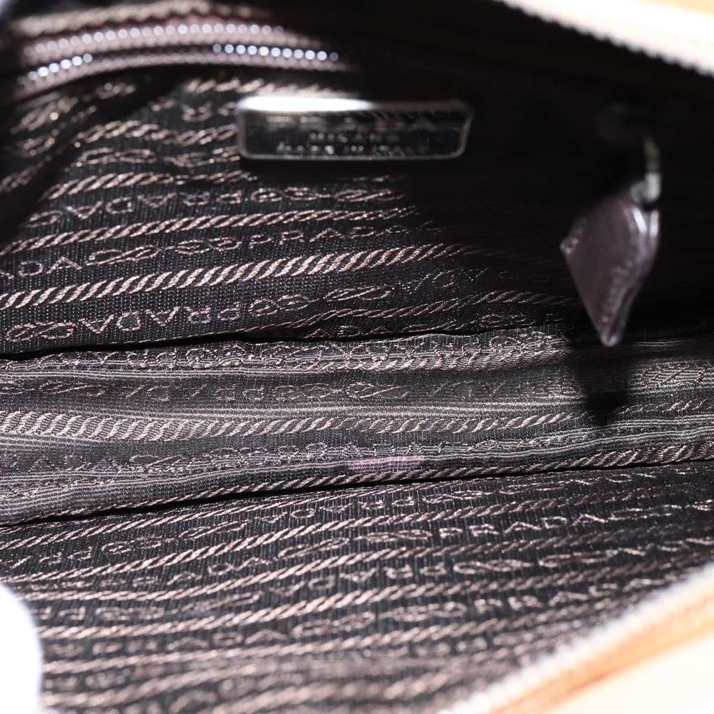 Prada Vintage Shoulder Bag Beige Leather Good condition - Box View