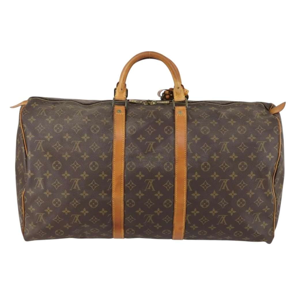 Louis Vuitton Keepall Bag Brown Canvas Fair condition - Back View