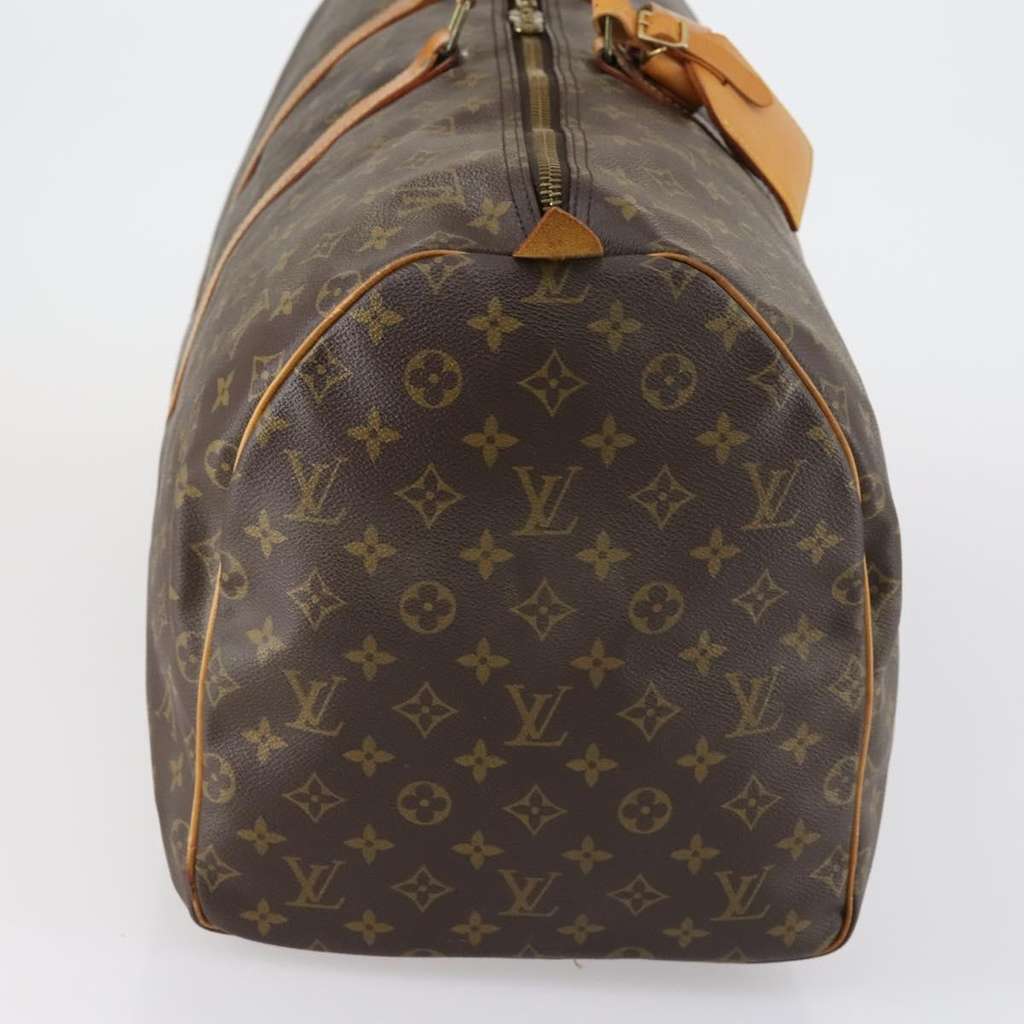 Louis Vuitton Keepall Bag Brown Canvas Fair condition - Model View