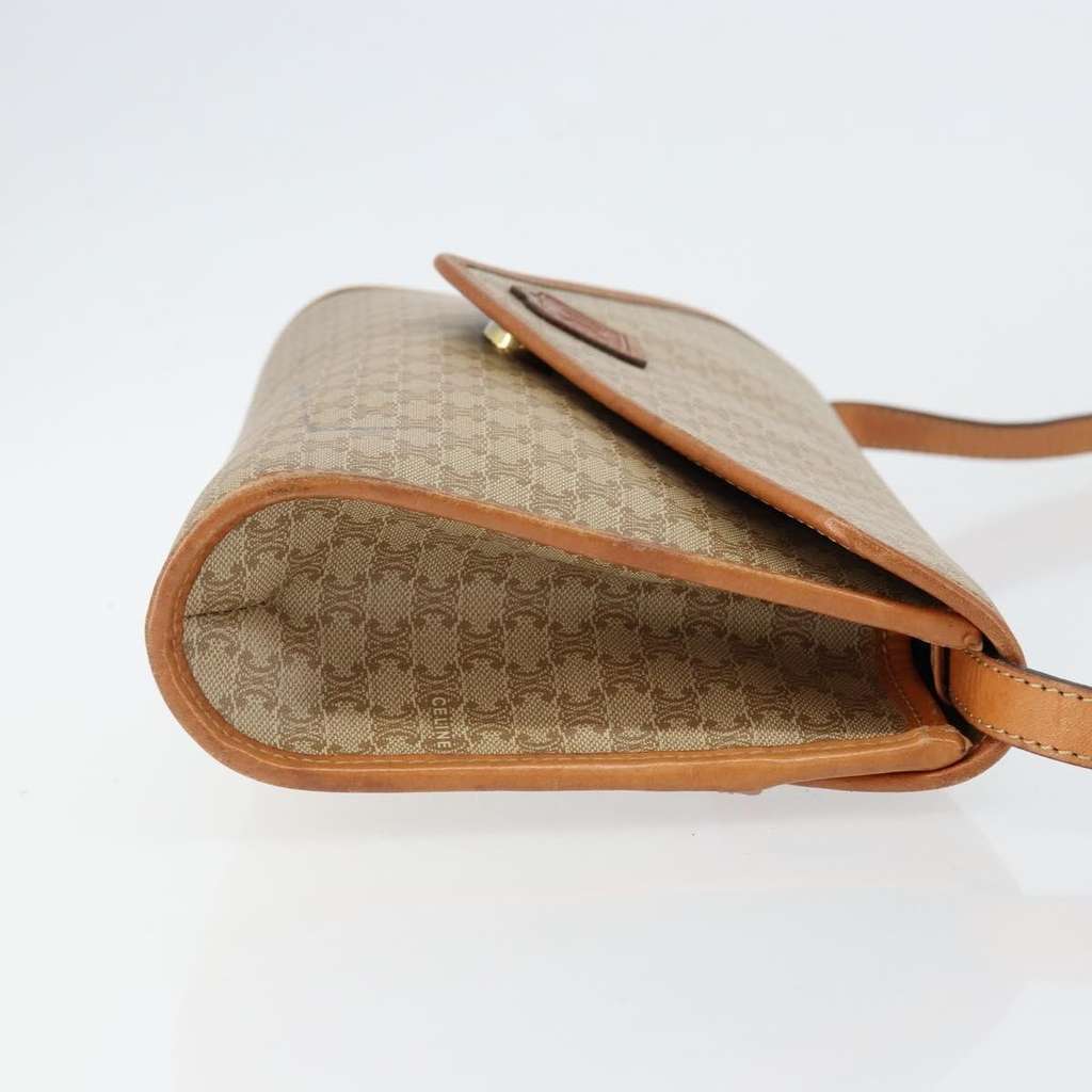 Celine Vintage Macadam Shoulder Bag Beige Canvas Good condition - Inside View