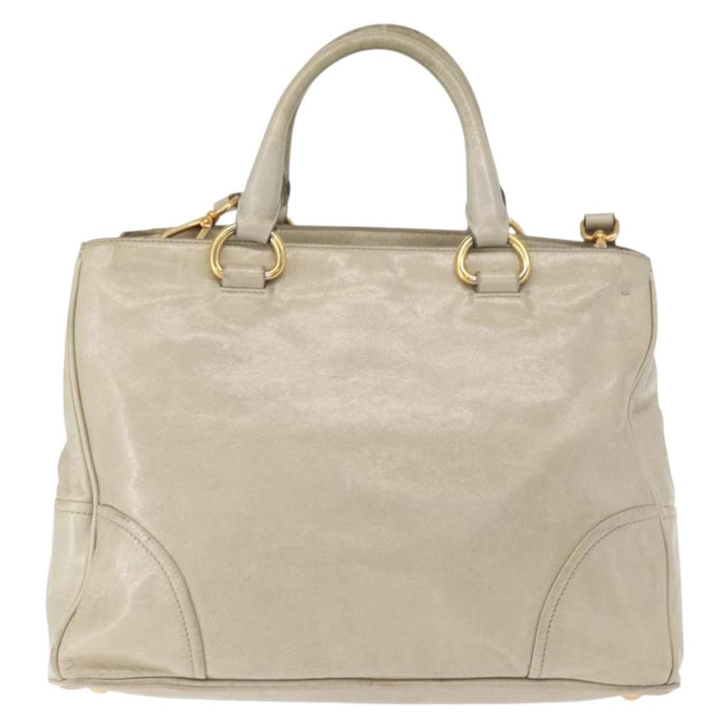 Prada Tote Vitello Daino Beige Leather Good condition - Back View