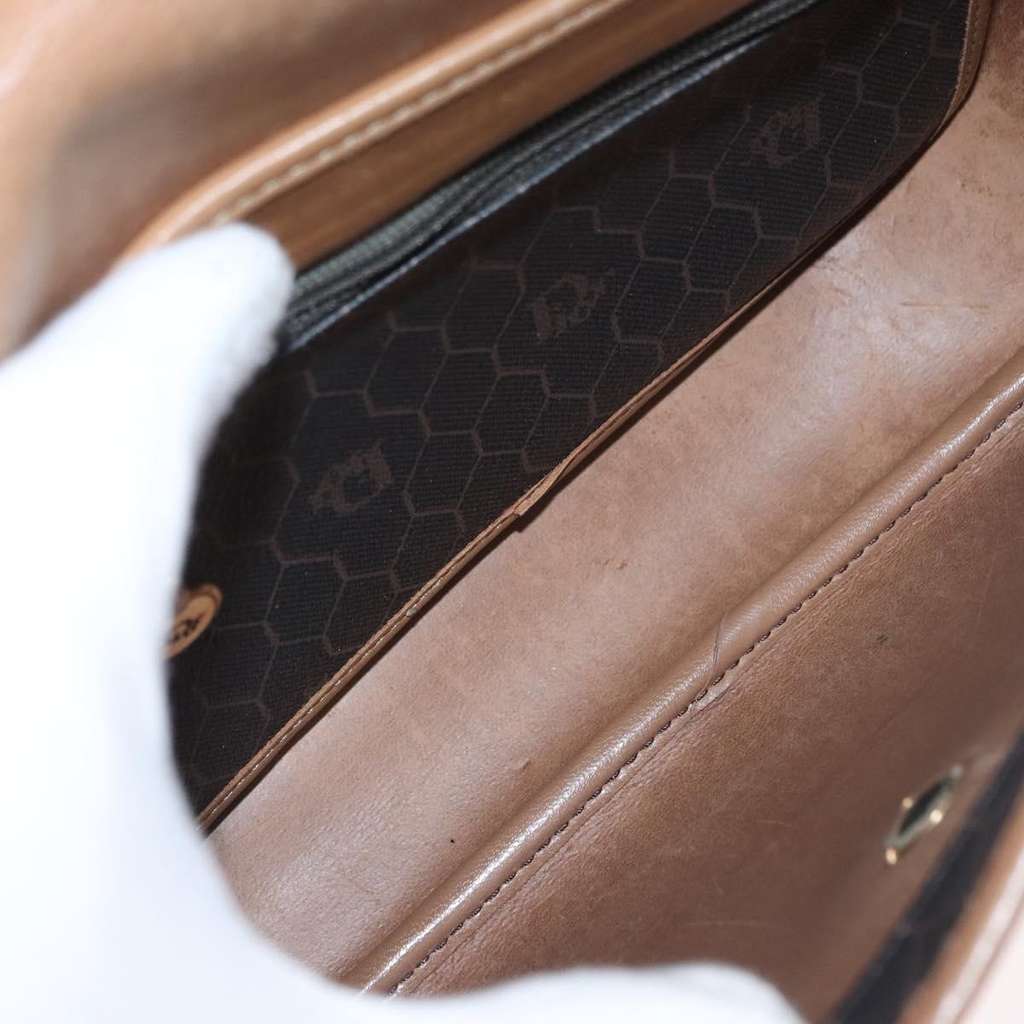 Christian Dior Vintage Honeycomb Flap Crossbody Bag Black Canvas Fair condition - Box View