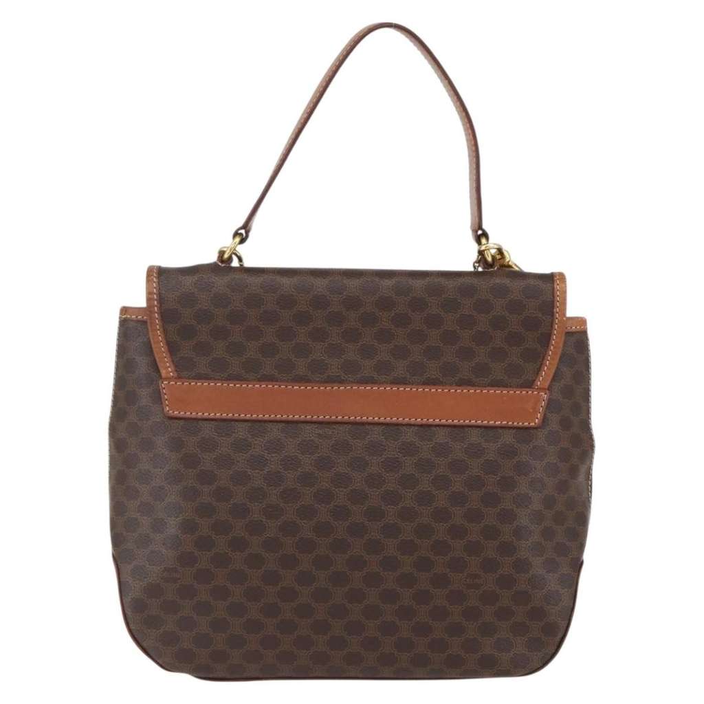 Celine Vintage Macadam Handbag Brown Canvas Good condition - Back View