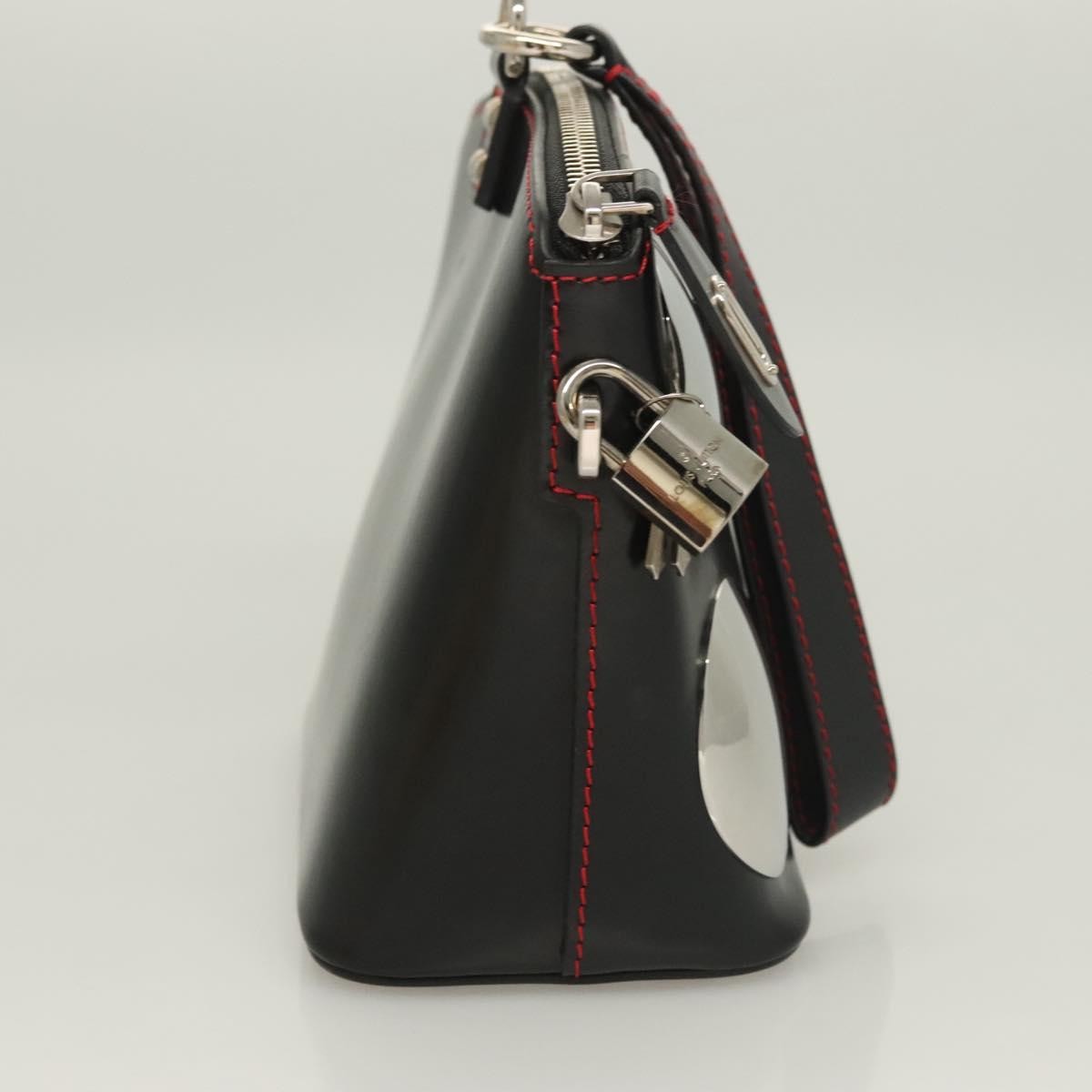 Louis Vuitton Suhari Lockit HandBag Black Leather Good condition - Model View