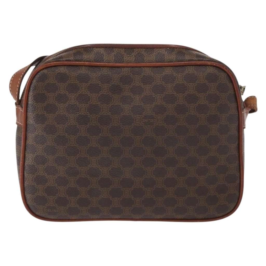 Celine Macadam Shoulder Bag Brown Canvas Good condition - Back View