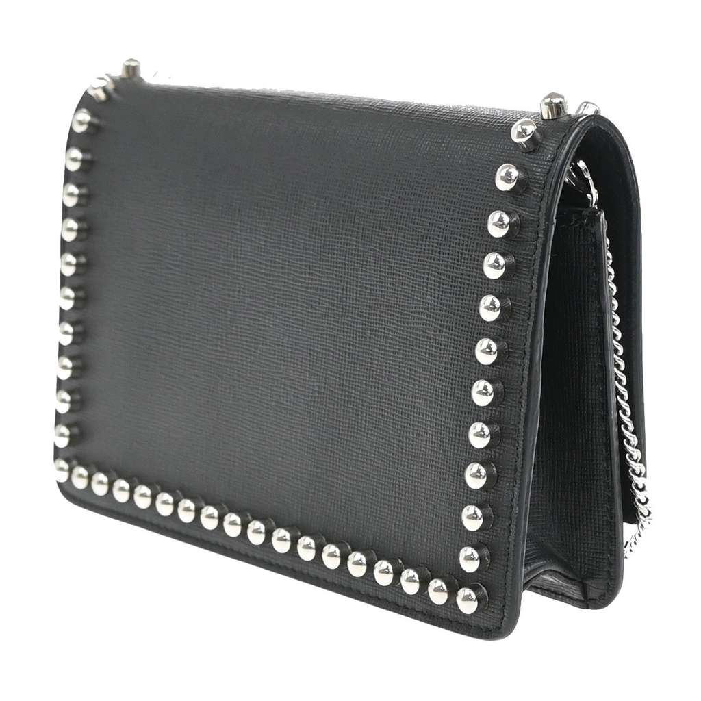 Fendi Karlito Wallet on Chain Black Leather Good condition - Model View