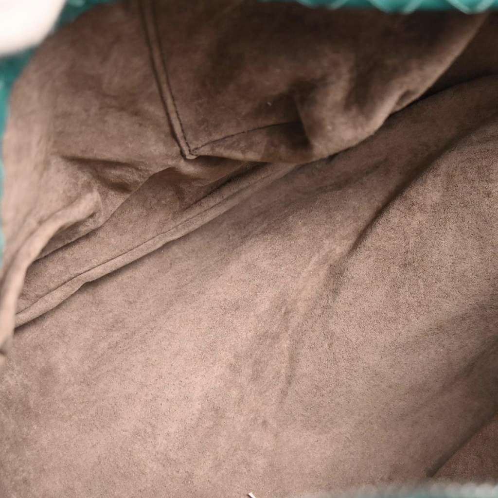 Bottega Veneta Zip Cube Messenger Green Leather Good condition - Inside View