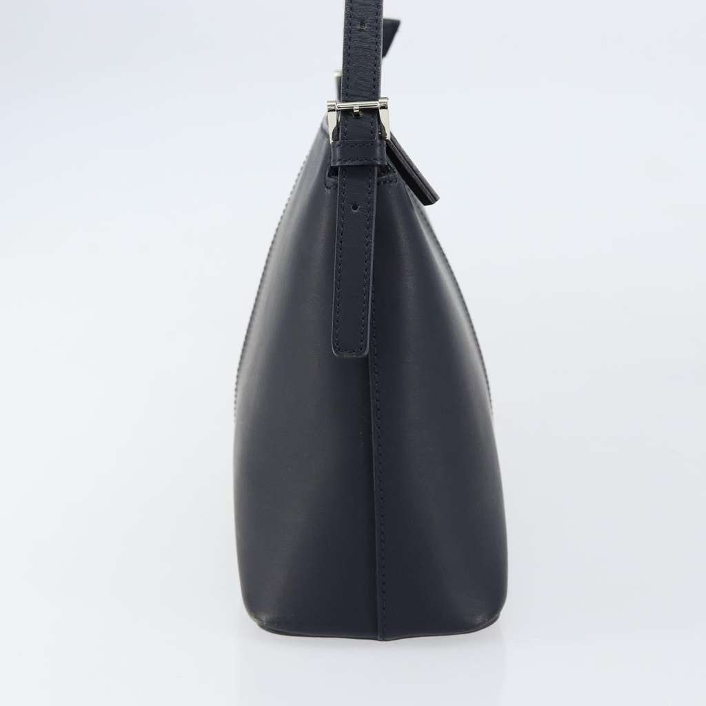 Burberry Vintage Shoulder Bag Navy Leather Good condition - Inside View