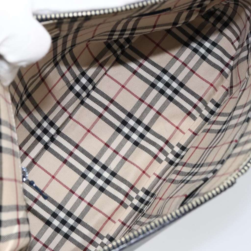 Burberry Vintage Shoulder Bag Navy Leather Good condition - Box View