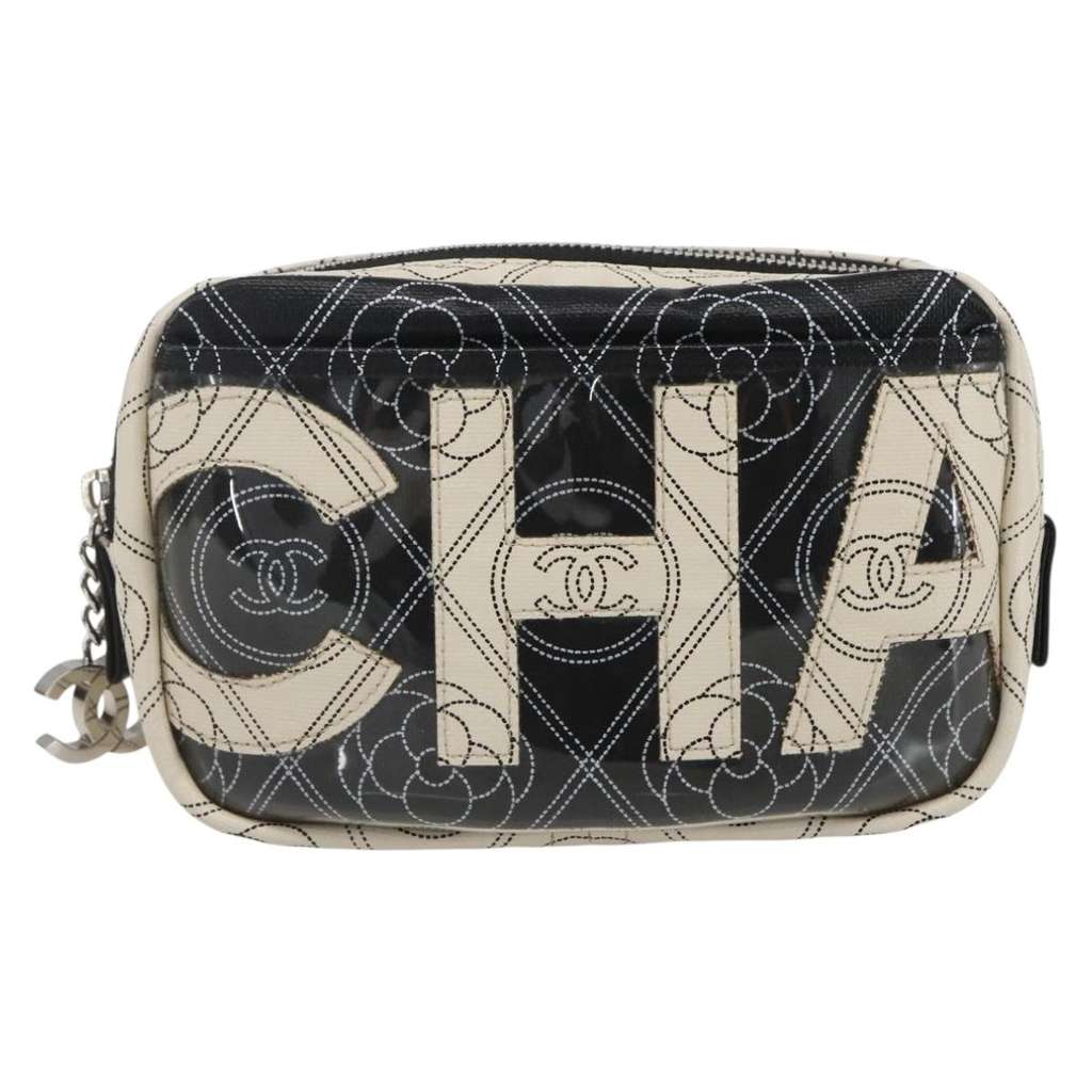 Chanel Logo Camera Case Clutch Black Very good condition - Back View