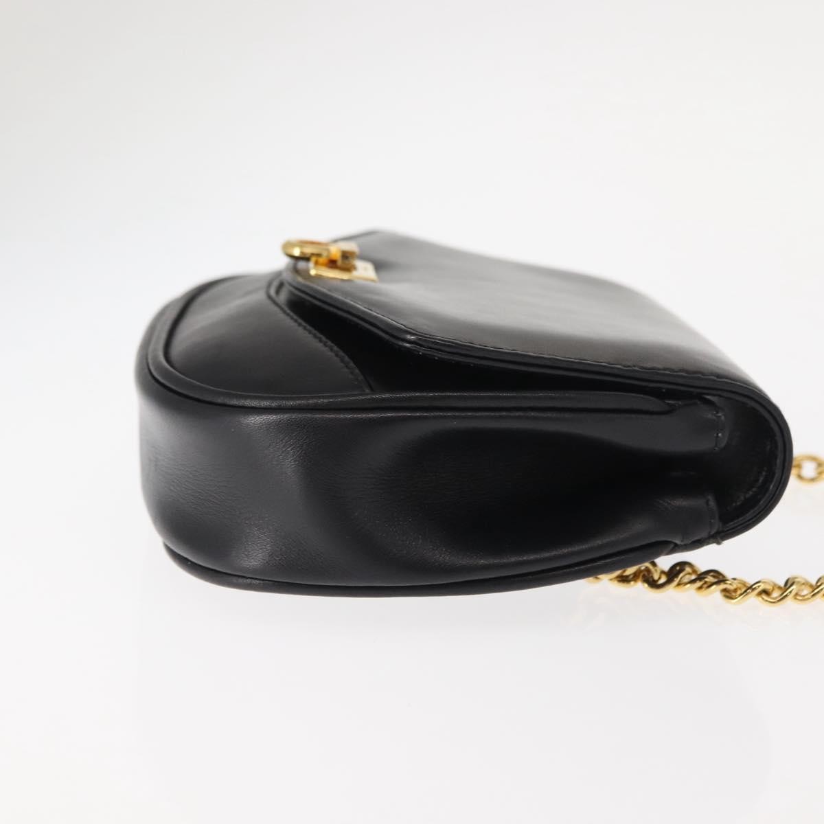Salvatore Ferragamo Vintage Gancini Chain Shoulder Bag Black Leather Good condition - Inside View