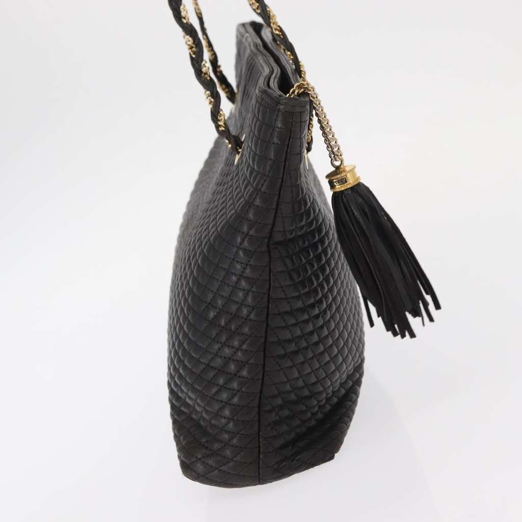 Bally Vintage Shoulder Bag Black Leather Good condition - Model View